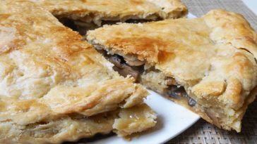 Clafoutis forestier aux champignons de Paris