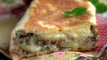 Crêpes turques a la viande hachée, Gozleme