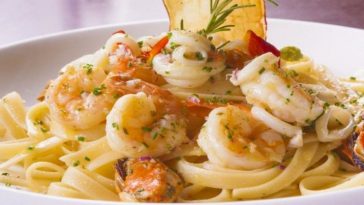 Recette Fettucine aux crevettes, sauce crémeuse à l’ail