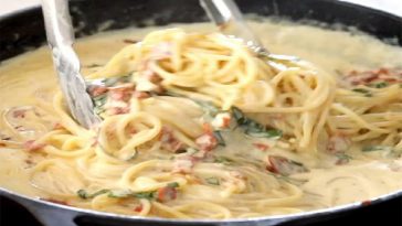 Pâtes alla carbonara crémeuses