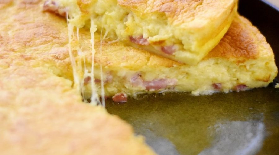 Quiche lorraine au fromage façon gâteau magique