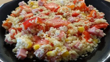 Salade de couscous et sa mayonnaise à l'estragon