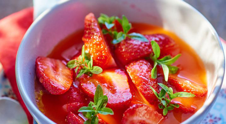 Soupe de fraises au citron