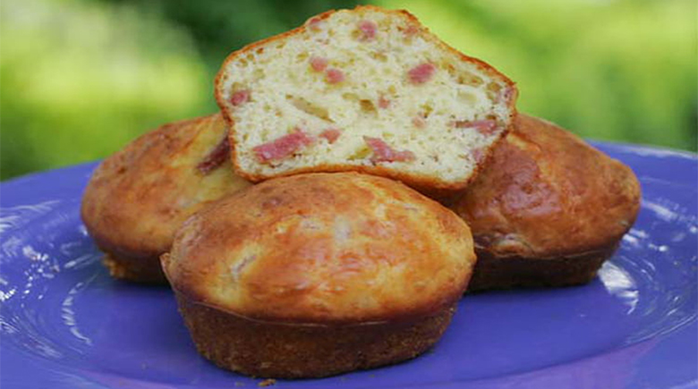 Muffin jambon fromage