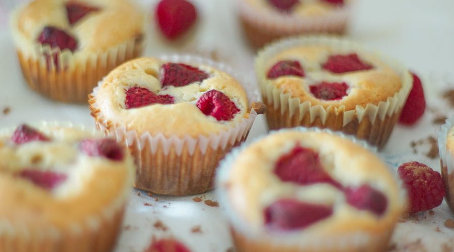 Muffins aux framboises ultra légers