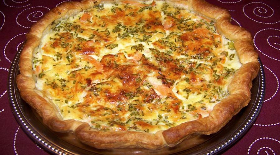 Quiche au saumon fumé