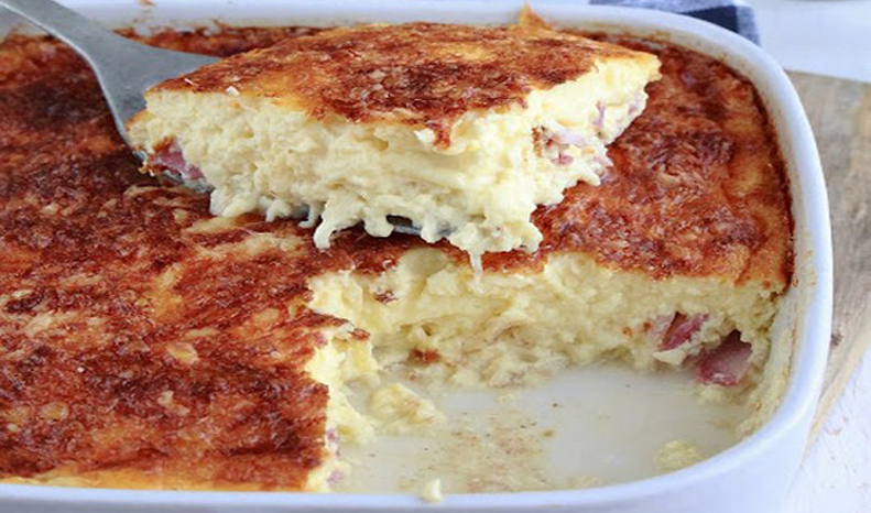 Quiche légère sans pâte jambon-fromage