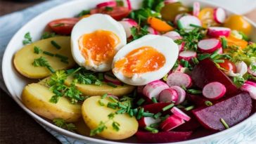 Salade complet : Oeuf, Betterave, Pomme de Terre