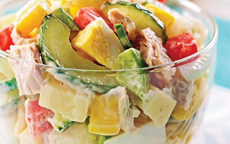 Salade de thon à la mangue