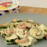 Courgettes façon carbonara à la Vache qui Rit