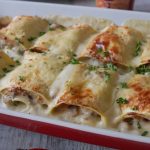 Lasagnes roulées au jambon et champignons