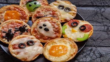 Mini pizza Halloween