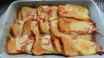 Recette pain perdu salé jambon- raclette