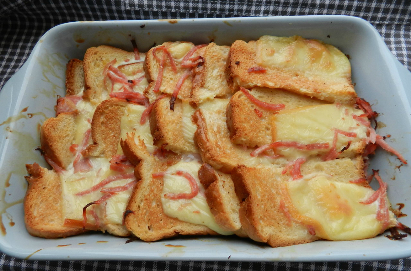 Recette pain perdu salé jambon- raclette