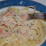 Tagliatelles à la crème et au saumon fumé