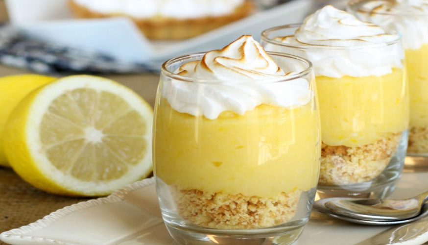 Tarte au citron meringuée en verrine