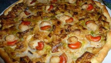 Tarte noix de saint Jacques et petits légumes