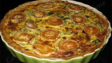 Tarte poireaux chèvre courgettes