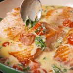 Filets de saumon au beurre à la Toscane… Un plat raffiné et délectable !
