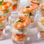 Verrine crevettes saumon et fromage frais