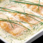 Filets de saumon à la crème ciboulette