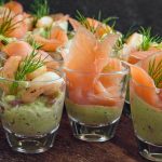 Verrines avocat saumon et sa glace à l'aneth