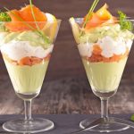 Verrines de Noël avocat saumon fumé