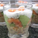 Verrines salées faîcheur avocat-crevettes