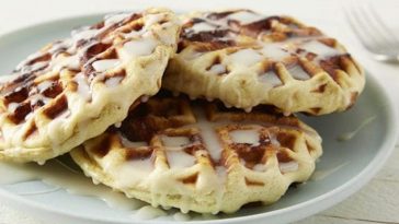 Gaufres façon brioches à la cannelle