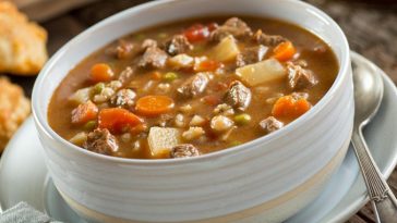 Soupe boeuf et orge pour se régaler