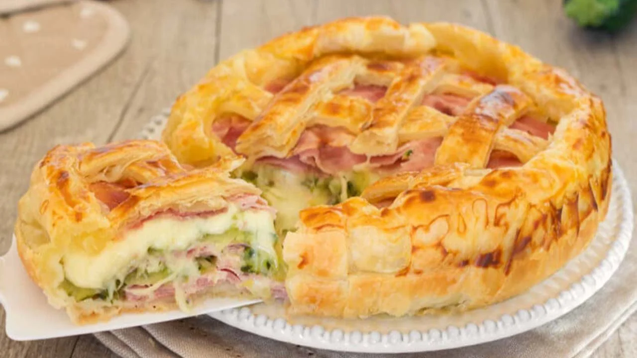 Tarte de courgettes au jambon et à la mozzarella