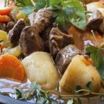 Boeuf aromatisé au gingembre et à l'ail...avec légumes