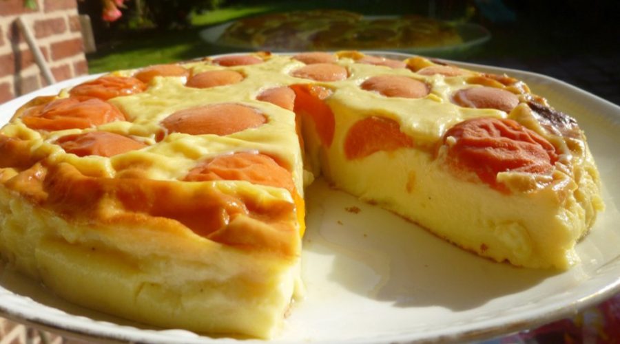 Flan pâtissier aux abricots