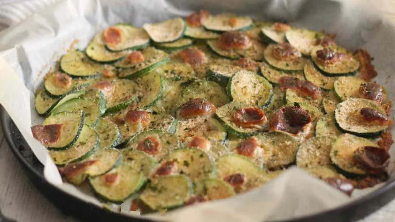 Courgettes gratinées enrichies de fromage et d’épices