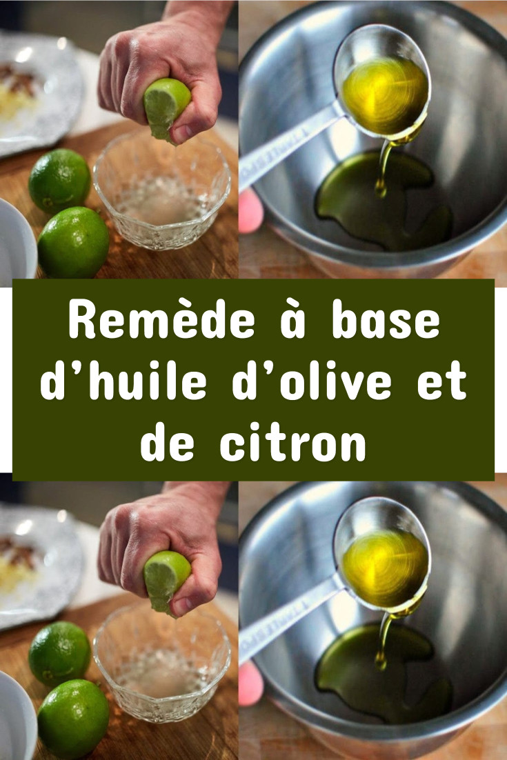 Remède à base d’huile d’olive et de citron