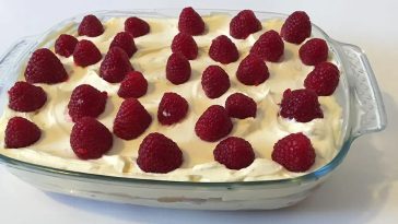 Tiramisu au limoncello et framboises