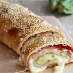 Feuilleté de courgettes à la mozzarella et au jambon