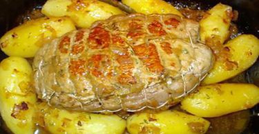Rôti de veau aux pommes de terre au four