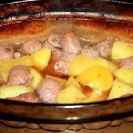 Pomme de terre aux saucisse morteau au vin blanc