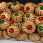 Sablés de noël d'amandes au cerises confites