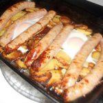 Saucisse au pommes de terre et au oeufs