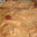 Poulet sauce aux morilles et au foie gras