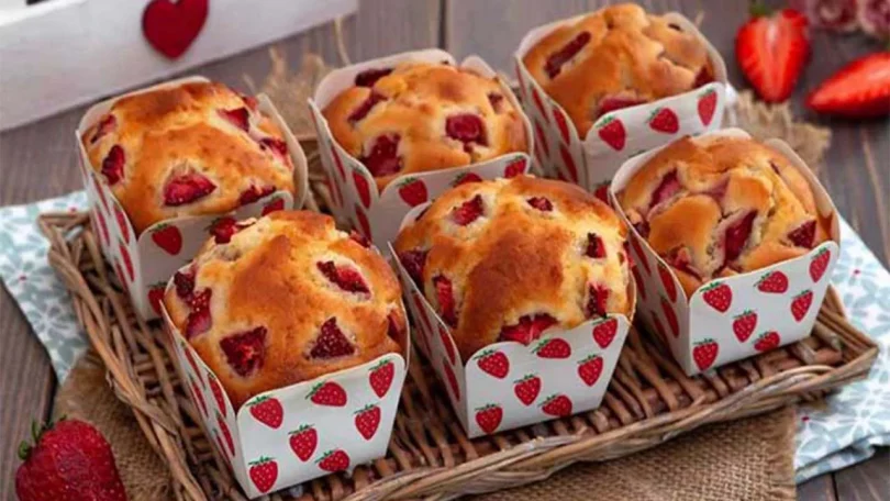 Muffins aux fraises et au mascarpone facile
