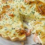 Quiche aux poireaux et au saumon