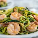 Courgettes et crevettes à la poêle recette léger et sain