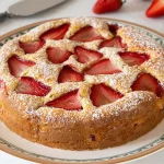 Gâteau aux fraises et citron authentique et délicieux