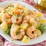 Salade de pommes de terre et crevettes