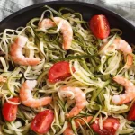 Courgettes aux crevettes minceur