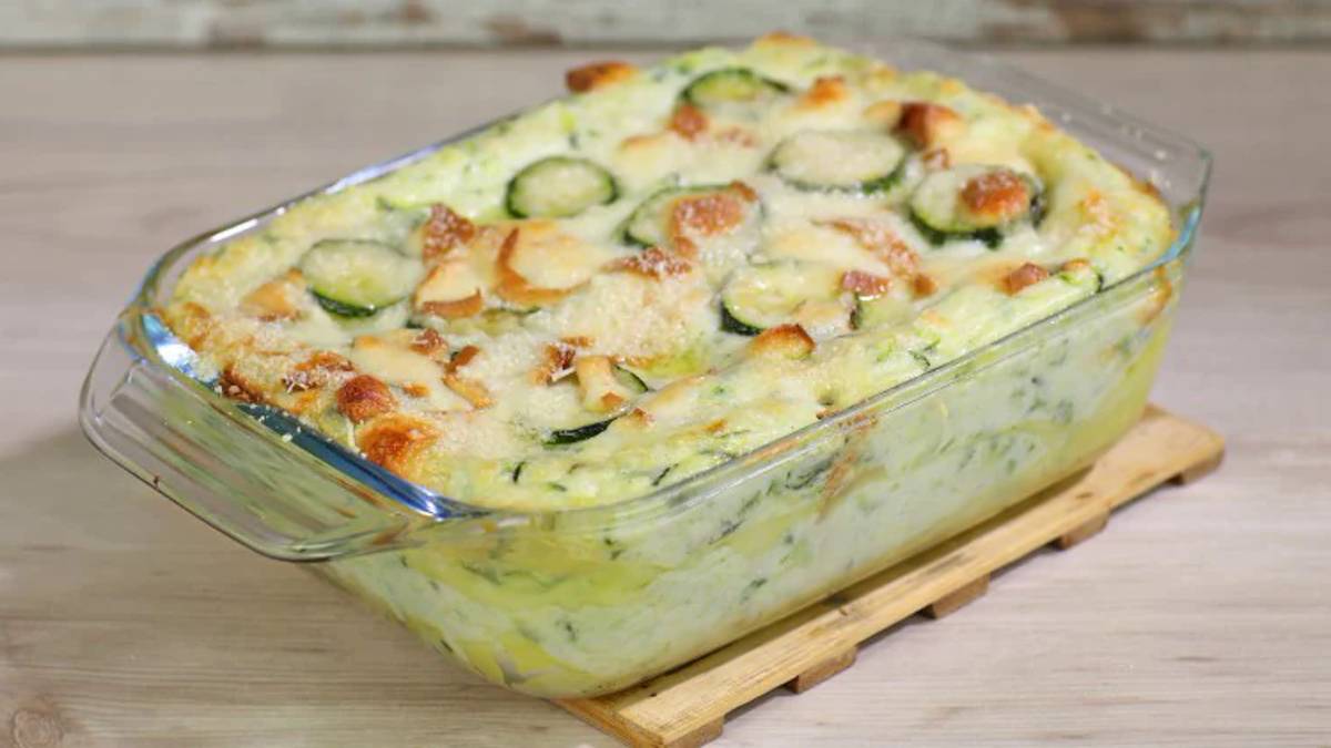 Lasagne aux courgettes, sauce bechamel allegee