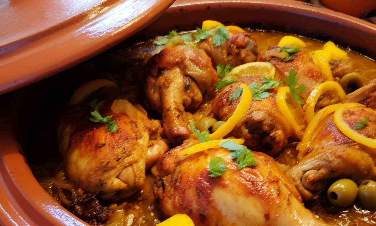 Tajine de poulet aux olives et Citron